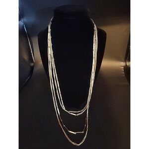 Vintage Celebrity NY Long Layered 54" Chain‎ Necklace Gold Tone Classic